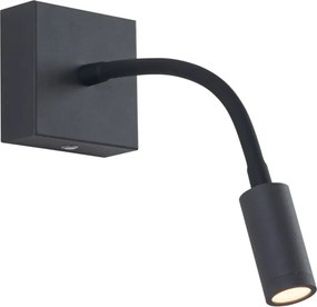 Lampada da parete moderna nera con LED dimmerabile ricaricabile - Harper