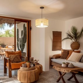 Brilagi - Lampadario LED a sospensione su cavo CERIA BOHO 1xE27/40W/230V Ø 40 cm bambù