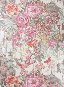 Matthew Williamson Carta da parati Mughal Garden - Old Rose/ Grey