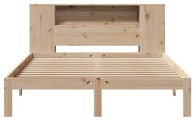 Letto libreria senza materasso 135x190 cm in legno di pino