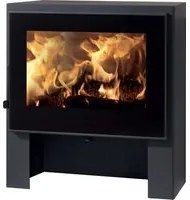 Stufa a Legna 6,7 kW 69,5x64x40 cm Naxos Nera