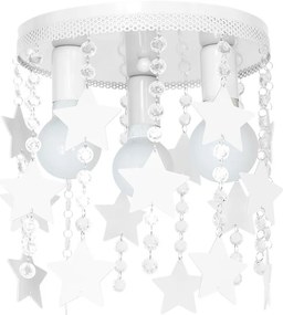 Plafoniera per bambini ELZA stelle 3xE27/60W/230V bianco