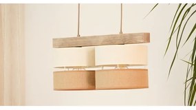 Brilagi - Lampadario a sospensione con filo FOREST 2xE27/15W/230V pino/beige/color crema