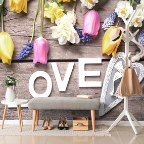 Carta da parati – Con scritta Love