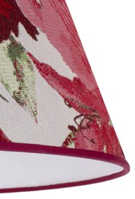 Duolla Paralume Sofia altezza 31 cm, motivo floreale rosso