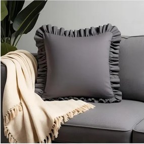 Federa decorativa in misto cotone 40x40 cm Ruffled – Mila Home