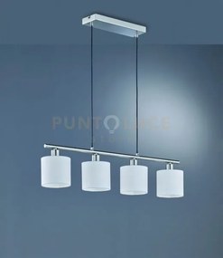 Tommy sospensione con 4 diffusori attacco e14 paralumi bianchi base...