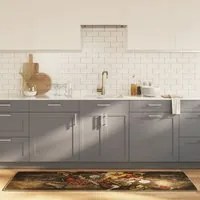 Tappeto da Cucina Multicolore 60x180 cm Lavabile Antiscivolo 136627