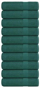 Asciugamani Da Bagno 10 Pz Verde 100x150cm 360 G/m² 100% Cotone /