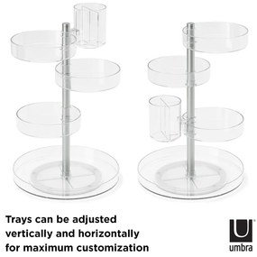 Organizer da bagno in plastica girevole per cosmetici Pirouette - Umbra