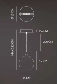 Smash sospensione 1 luce 7.2w 720lm 3000k