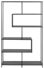 Libreria nera in frassino 114x185 cm Seaford - Actona