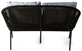 Divano da giardino nero a due posti North - Bonami Selection