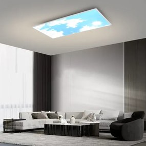 Brilagi - plafoniera LED dimmerabile SLIMFRAME LED/80W/230V 120x60 cm argento/blu + telecomando