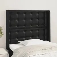 Testiera ad Orecchio Nera 83x16x118/128 cm in Similpelle 3119652