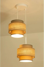 Brilagi - Lampadario a sospensione su cavo RESNA 2xE27/60W/230V Ø 30 cm marrone/beige