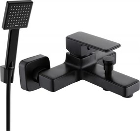 Mexen Cetus R45 rubinetto per vasca da bagno con set doccia, nero - 74433R45-70