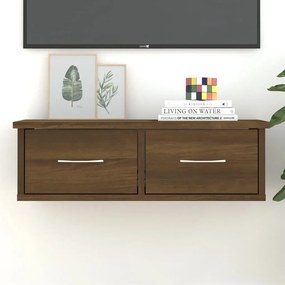Armadietto Parete Rovere Marrone 60x26x18,5cm Legno Multistrato /