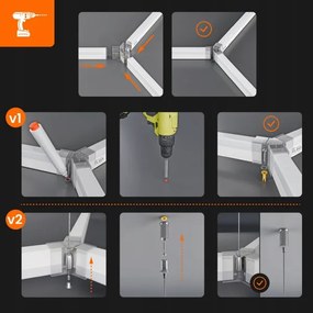 Plafoniera LED/280W/85-265V 4000K 313x298 cm CRI 90 IP54 bianca