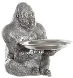 Statua Decorativa DKD Home Decor Argentato Resina Gorilla (38 x 55 x 52 cm)