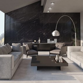 Gres Porcellanato Effetto Marmo Marquina Nero Opaco 60X60 - Embk846