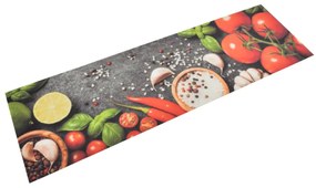 Tappeto Da Cucina Lavabile Verdure 45x150 Cm Velluto /