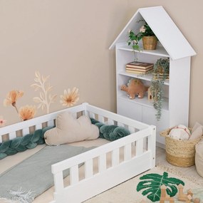 Letto basso per bambini Montessori Meadow - bianco - 180x80 cm