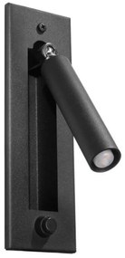 Applique 1xG9 mod. Enif per Comodino da Incasso a Parete Colore Nero