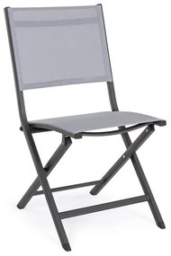 Sedia da esterno grigia in metallo Elin – Bizzotto