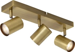 Plafoniera moderna bronzo 3 luci regolabile rettangolare - Jeana