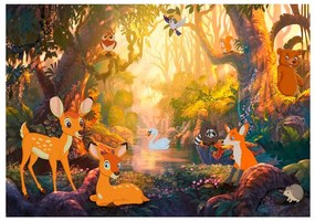 Fotomurale  Animals in the Forest  Colore Rosa, Dimensioni e Misure 250x175