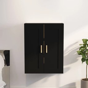 Mobile A Parete Nero 69,5x32,5x90 Cm İn Legno Multistrato /