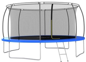 Set Trampolino con Rete di Sicurezza Rotondo di diverse dimensioni e capacità, Set Trampolino Rotondo 460x80 cm 150 kg