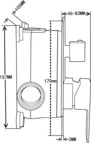 Mexen Uno DR72 set doccia ad incasso, cromo - 71435DR72-00