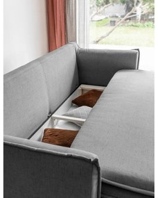 Divano letto grigio 225 cm Charming Charlie - Miuform