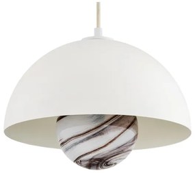 Argon 8443 - Lampadario a sospensione con filo PIAVA 1xE14/7W/230V alabastro bianco