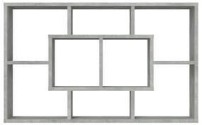 Mensola a muro grigio cemento 85x16x52,5cm in legno multistrato