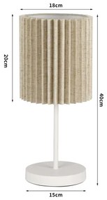 Brilagi - Lampada da tavolo NORDIC WAVE 1xE27/15W/230V lino/bianco