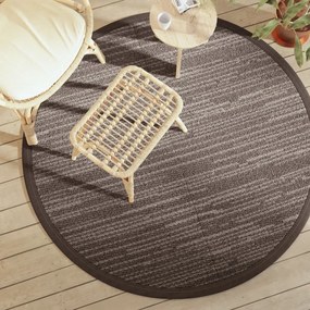 Tappeto Da Esterni Arakıl Marrone Ø160 Cm İn Pp /