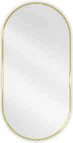 Mexen Loft specchio da bagno ovale 100 x 50 cm, cornice dorata - 9851-100-050-000-50