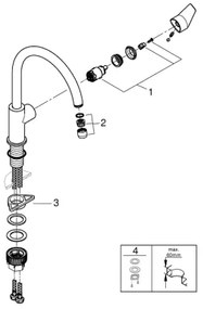 GROHE 31233001 - Miscelatore per lavello START, cromo lucido