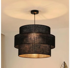 Brilagi - Lampadario a sospensione con filo SPACE YUTE 1xE27/15W/230V diametro 50 cm nero