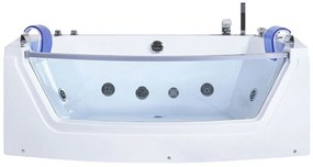 Vasca da bagno idromassaggio con LED 175 x 85 cm FUERTE Beliani