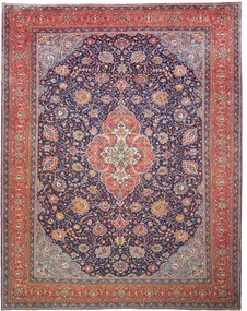 Sarouk Tappeto 300x390 Blu (Iran) Annodato A Mano