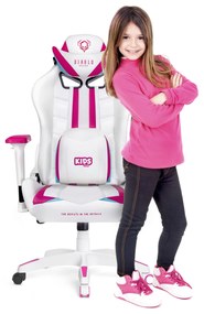 Sedia girevole da bambino Diablo X-Ray Kids Size: Bianco Rosa