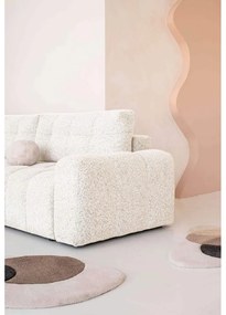 Divano angolare componibile color crema allungabile/con contenitore (con penisola a sinistra) Lulu – Miuform