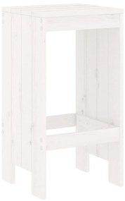 Sgabelli da bar 2 pz bianchi 40x36x75 cm legno massello di pino