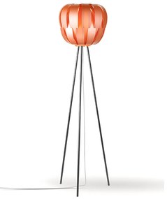 Lampada Da Terra Con Treppiede 1 Luce Queen In Polilux Rame D60 Made In Italy