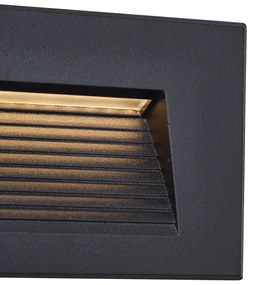 Lampada da Parete da Incasso Moderna Nera 11,5 cm incl. LED IP65 - Trem