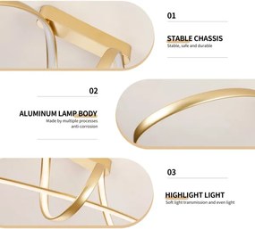 Brilagi-LED Plafoniera dimmerabile a soffitto TWISTER LED/60W/230V 3000-6000K dorata + telecomando